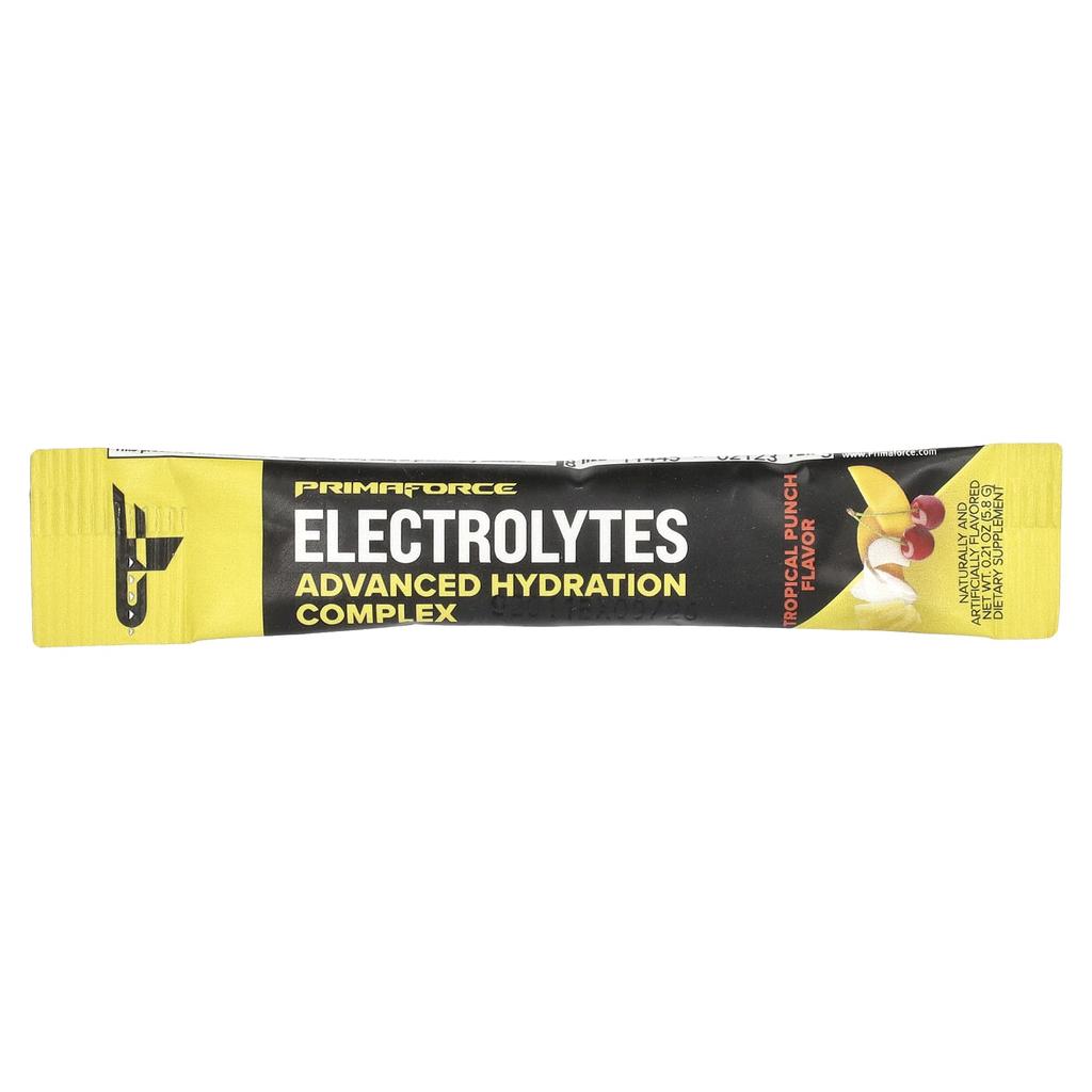Primaforce Electrolytes, Advanced Hydration Complex, Tropical Punch, 30 Packs, 0.2 Oz (5.8 G) Each