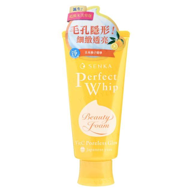 Shiseido Senka Perfect Whip Yuzu Vit C Очищающее средство для лица для сужения пор и сияния