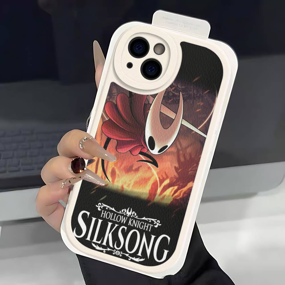 Чехол для телефона H-Hollow K-Knight S-Silksong для IPhone 11 12 13 14 15 16 Pro Max Plus Кожаный чехол