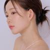 [Worn by Son Ye-jin] 925 Silver Twin One-Touch Ring Earrings W Gold