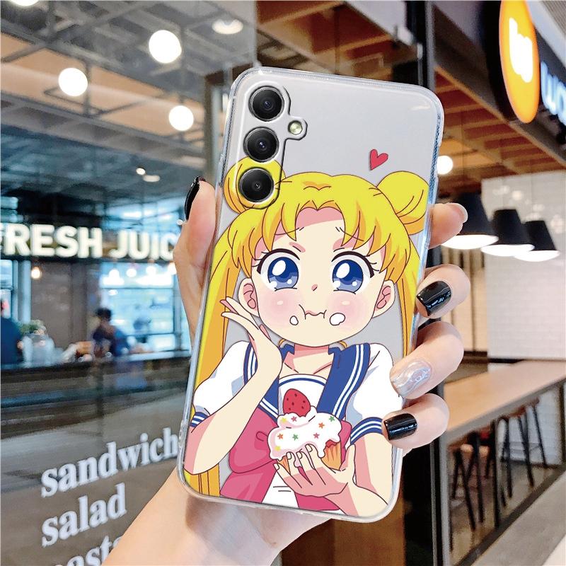 Мягкий прозрачный силиконовый чехол с рисунком для девочек для Samsung A55 M35 S24 Xiaomi Redmi Note 13 Pro 13C iPhone 15, противоударный защитный бампер для камеры
