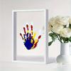 Wooden Shadow Box Display Box Home Decoration with Transparent Four Layer Hand Print Design
