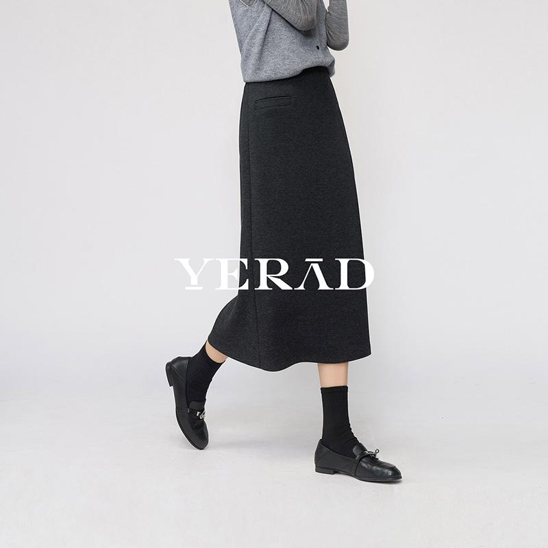 Gray Asymmetrical Accordion Pleated Wool Blend Skirt