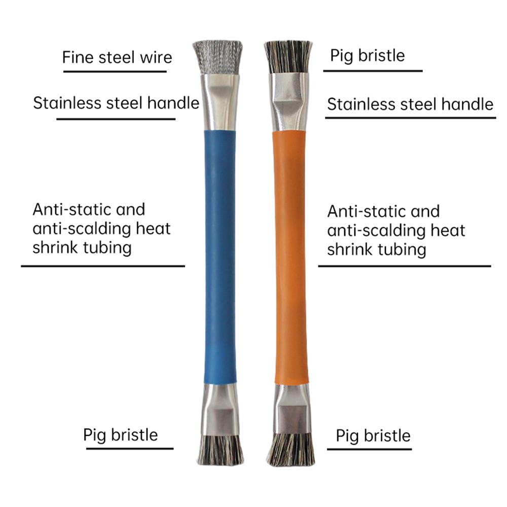 Safe Brush Anti-Static Motherboard PCB Cleaning Brush for Mobile Phone Repair Hand Tool Kit Double Head