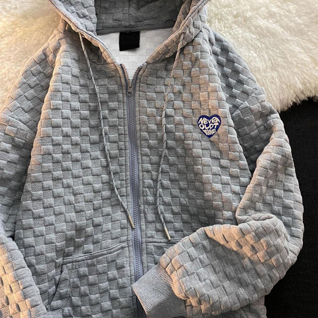 Женские повседневные толстовки с длинными рукавами и принтом, толстовки на молнии, карманное пальто