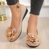 Large Size Shoes for Women with A Bow for Comfortable and Casual Wear. Women's Single Shoes