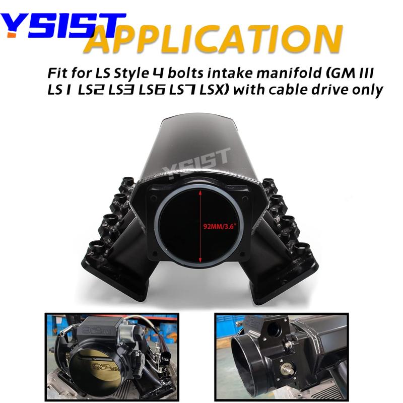 92mm/102mm Throttle Body For LS1 LS2 LS3 LS6 LS7 LSX Car Modification Parts Black/Silver High Flow Billet Intake Manifold