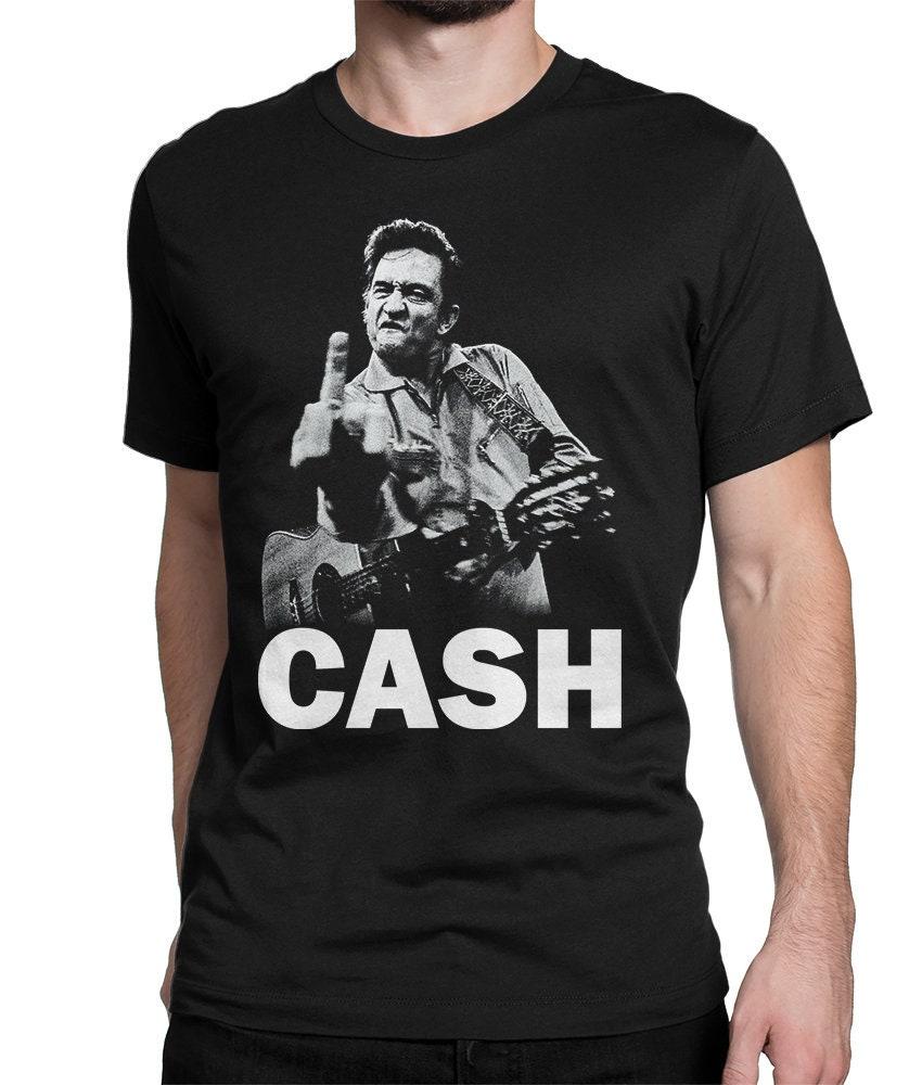 Johnny Cash Middle Finger T-Shirt, Men's Women's Tee, All Sizes (ld-116)