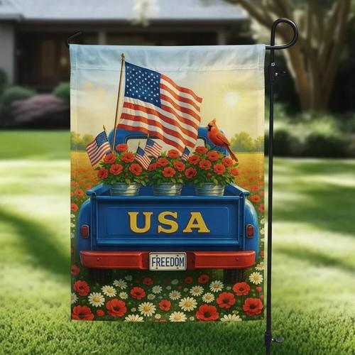 4th of July Patriotic Truck with America ag Graden ag XXH LLP LLX