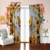 2 шт. - Полиэстеровые шторы с подсолнухами и бабочками, шторы с кулиской 42*84, для спальни, гостиной, домашней комнаты