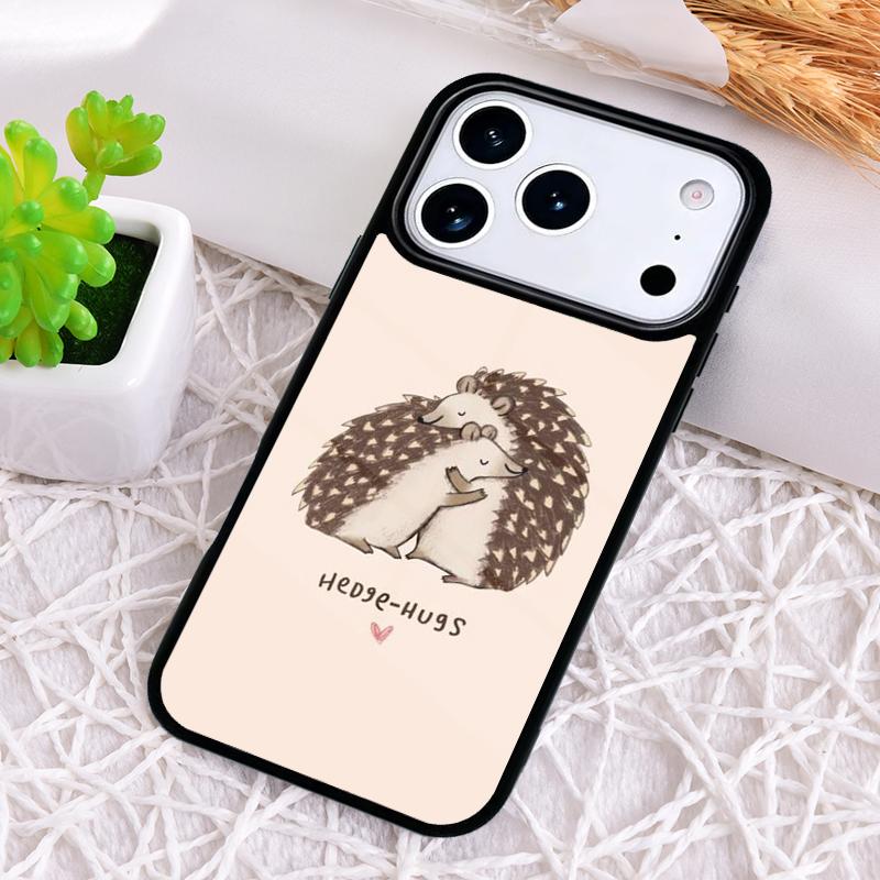 Hedgehog soft Phone Case for iPhone 17 Air 16 15 11 12 14 13 Pro Max Shockproof Cover