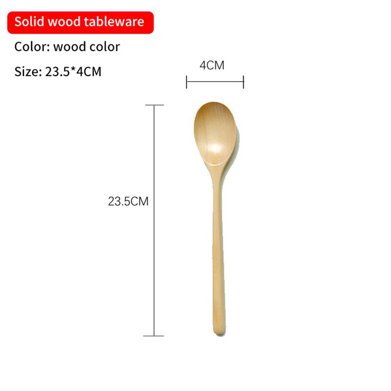 1 шт. деревянная ложка бамбуковая кухонная корейская стиль 9 дюймов натуральное дерево суп столовые приборы кулинария мед кофе ложка для смешивания ложка