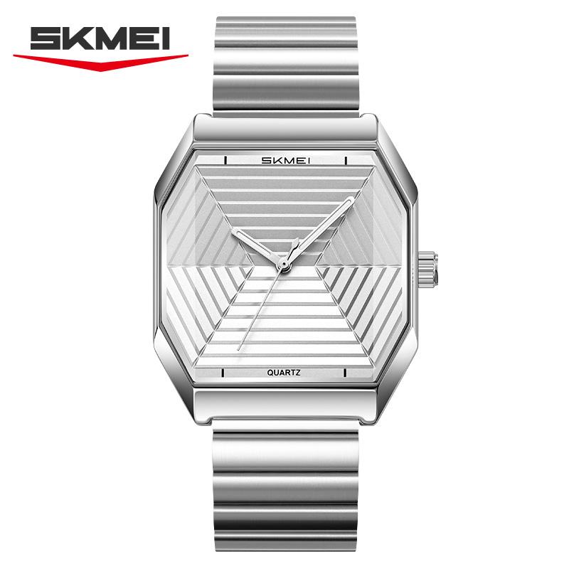 SKMEI 9393 Watch Unique Design Stainless Steel Men's Wristwatches Elegant Watches for Men relgios masculino Fashion Quartz