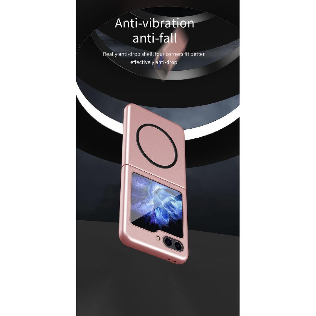 Подходит для чехла телефона Samsung Galaxy Z Flip8, магнитный, приятный на ощупь, для складного экрана, полная защита, противоударный чехол