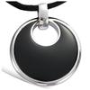 [G8840] - Silver Pendant 'Obao' Black Silver (rhodium-plated) - 35 Mm
