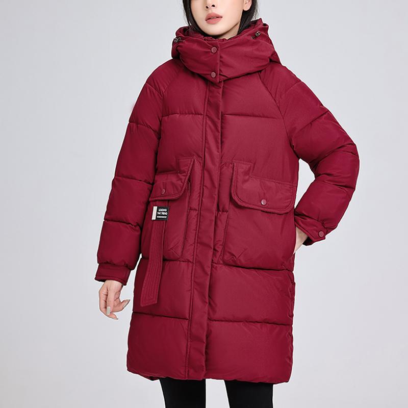 Женские зимние пальто с капюшоном, модные свободные толстые теплые длинные парки, женские куртки