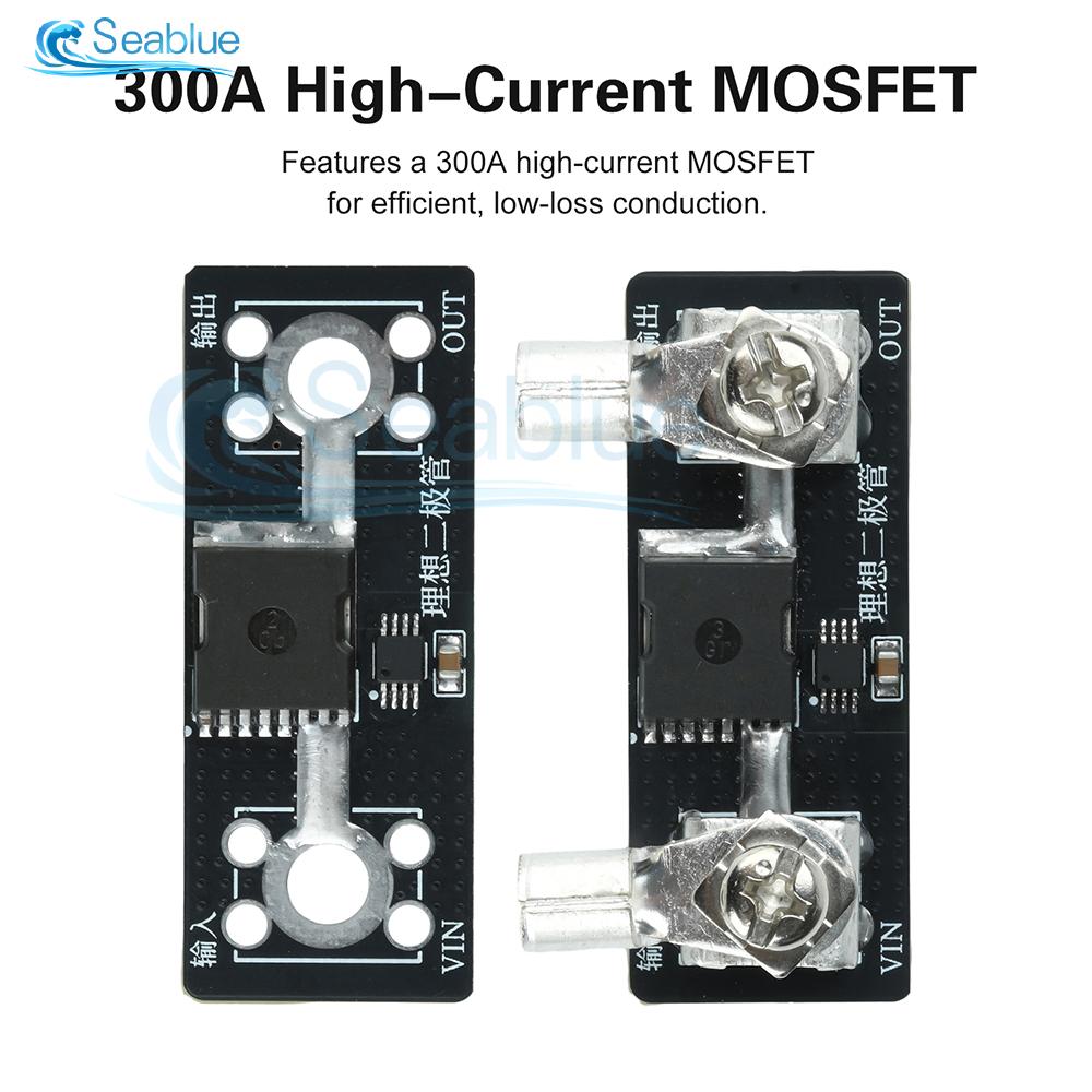 Diode Module 40A 65A 100A High-Current MOSFET Reverse Flow Protection No Voltage Limit for Solar Charging Battery Protection