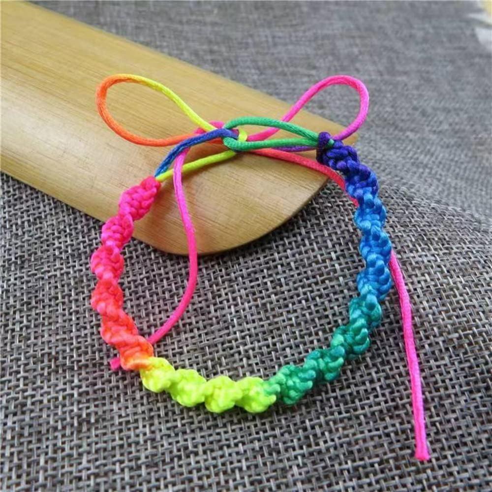 Rainbow Nylon Rope Five-color Line Hair Braid Seven Colors Lanyard Material  Dragon Boat Festival