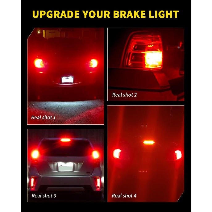 AUXLIGHT LED Strobe/Flash Brake Tail Light Bulbs 2057 1157 LED Bulb Red 320% Brighter 2357 7528 2057A 1157A BAY15D Led Bulbs for Tail Stop Brake