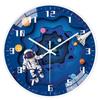 Creative Astronaut Children's Wall Clock Children's  Digital Simple Clock Creative Home Punch Clock Cartoon Free Bedroom Study