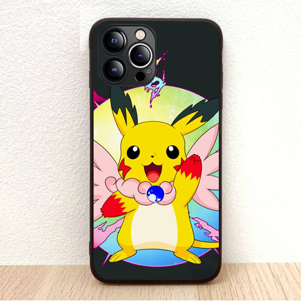BW-16 Dark Pokémon Soft Case for Samsung A04s A05s A10s A11 A12 A14 A15 A22 A23 A32 A50S M31 M51 M52 M53 A25 A30S A51 A52 A55 A70 A71 A72 S10 S9