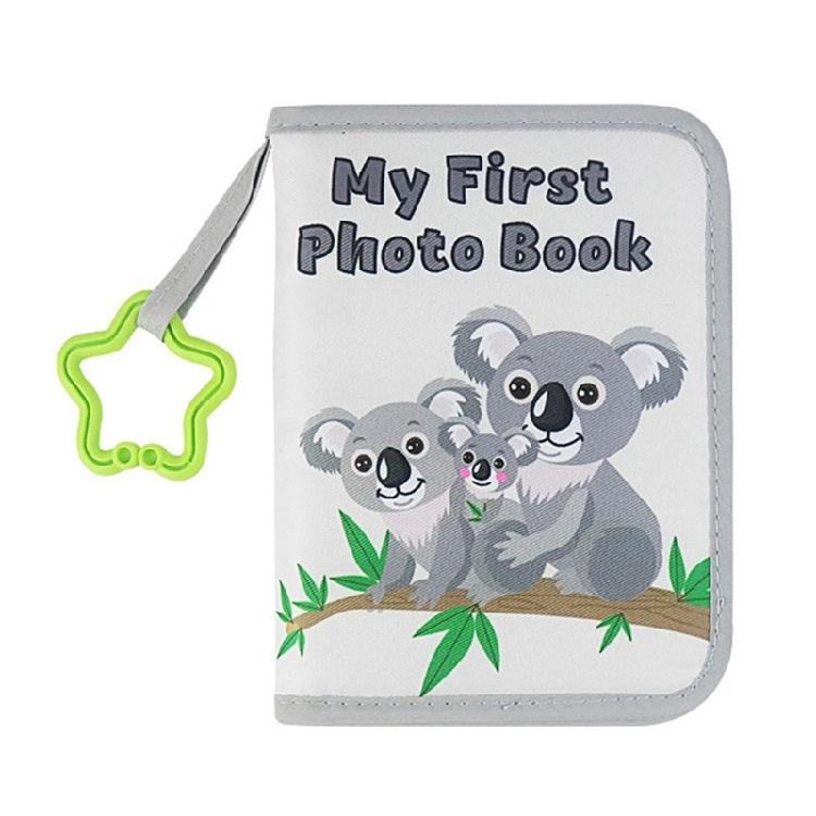 Альбом для фотографий «Первый год малыша» Мягкая тканевая фотокнига для записи особых воспоминаний с зеркальным элементом Подарок на детский праздник