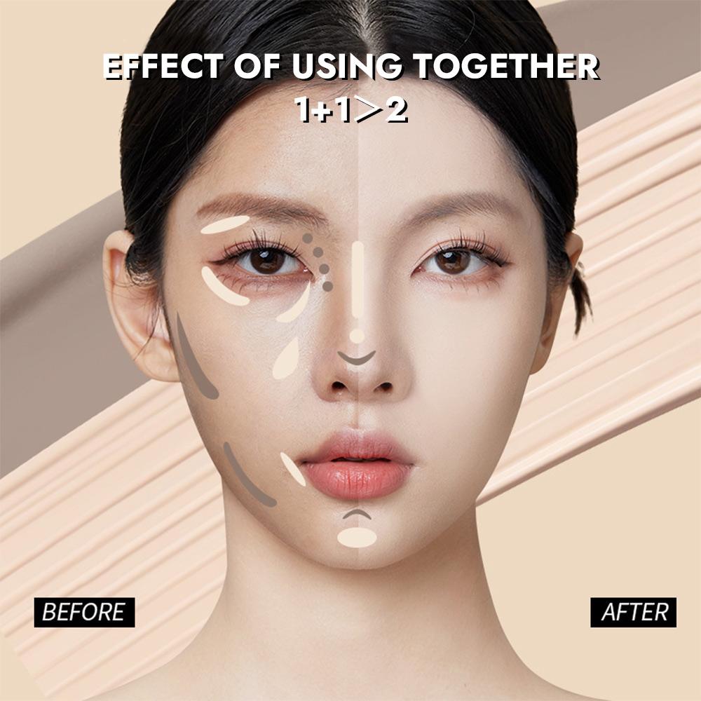 GECOMO Matte Liquid Contour Stick, 3D Nose Shadow Contouring Makeup Highlighter Concealer Concealer