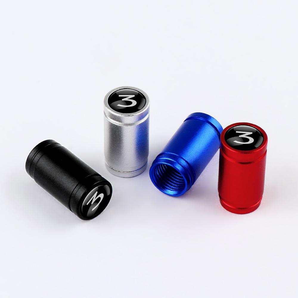 pwknb9 4pcs/set Car Wheel Hub Valve Stem Cap valve caps For Tesla Model 3 Y S X Roadster Bonina Coil Motorcycle Auto Decor Accessories