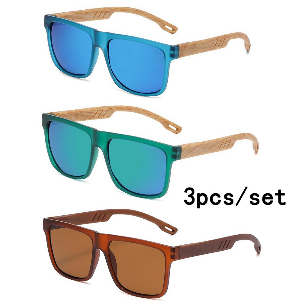 3Pcs/set New Square Sunglasses Women Men Rectangle Sun Glasses Female Oval Eyewear Oculos De Sol for Male Female Eyeglasses