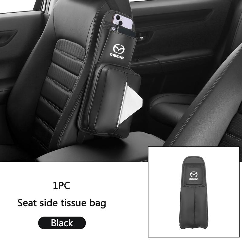 Car Tissue Box Multi-functional Paper Towel Bag Side Seat Pocket Bag For Mazda 3 CX5 6 BK GH 2 CX3 CX30 MX5 5 CX7 CX9 RX8 MX3