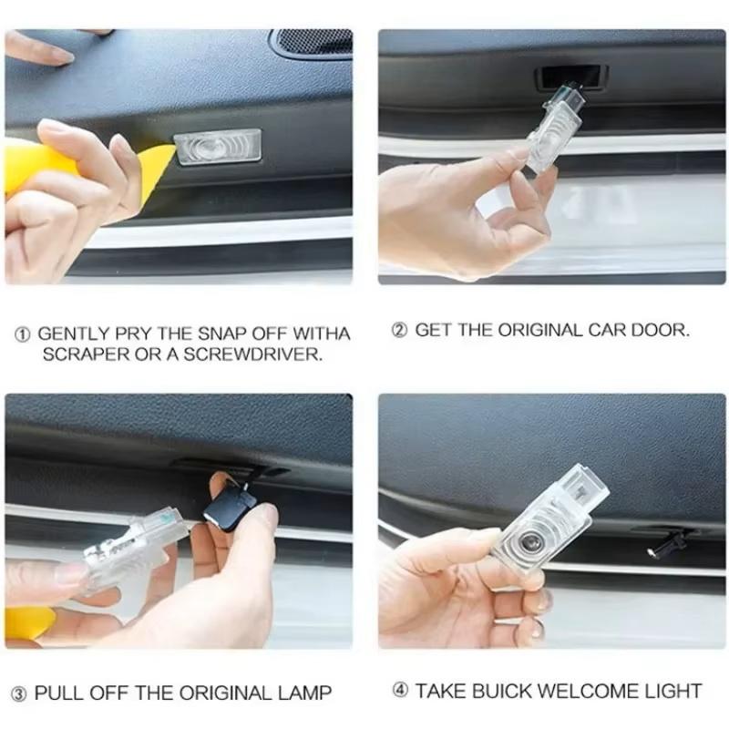 2Pcs Car Door Led Welcome Logo Decorative Light Laser Projector Ghost Shadow Night Lamp For Opel Insignia 2009-2016-2018-2017