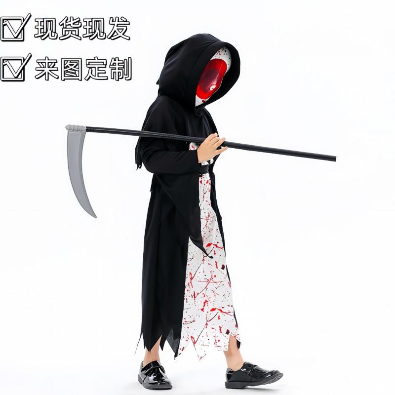 Kids Halloween Death Costume Vampire Cosplay Outfit Stage Performance Role Play