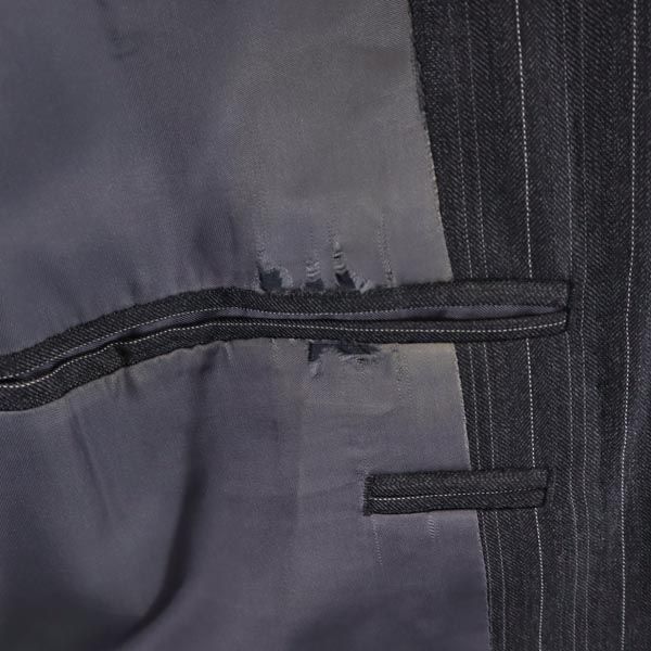 Polo by Ralph Lauren Сделано в Японии шерстяная полоска Пиджак приталенный с длинным рукавом Мужской Б/у