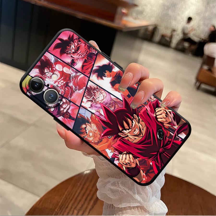 Черный Мягкий Чехол для Телефона для iPhone XR 15 16 14 Plus 13 12 11 17 Pro Max 7 8 17Air XS Max Аниме DragonS BallS
