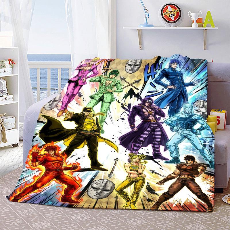 JoJo's Bizarre Adventure Уютный Плед Фланелевый Плед Мягкий Теплый Легкий Плед для Дивана Кровати Декор Дома -QJY