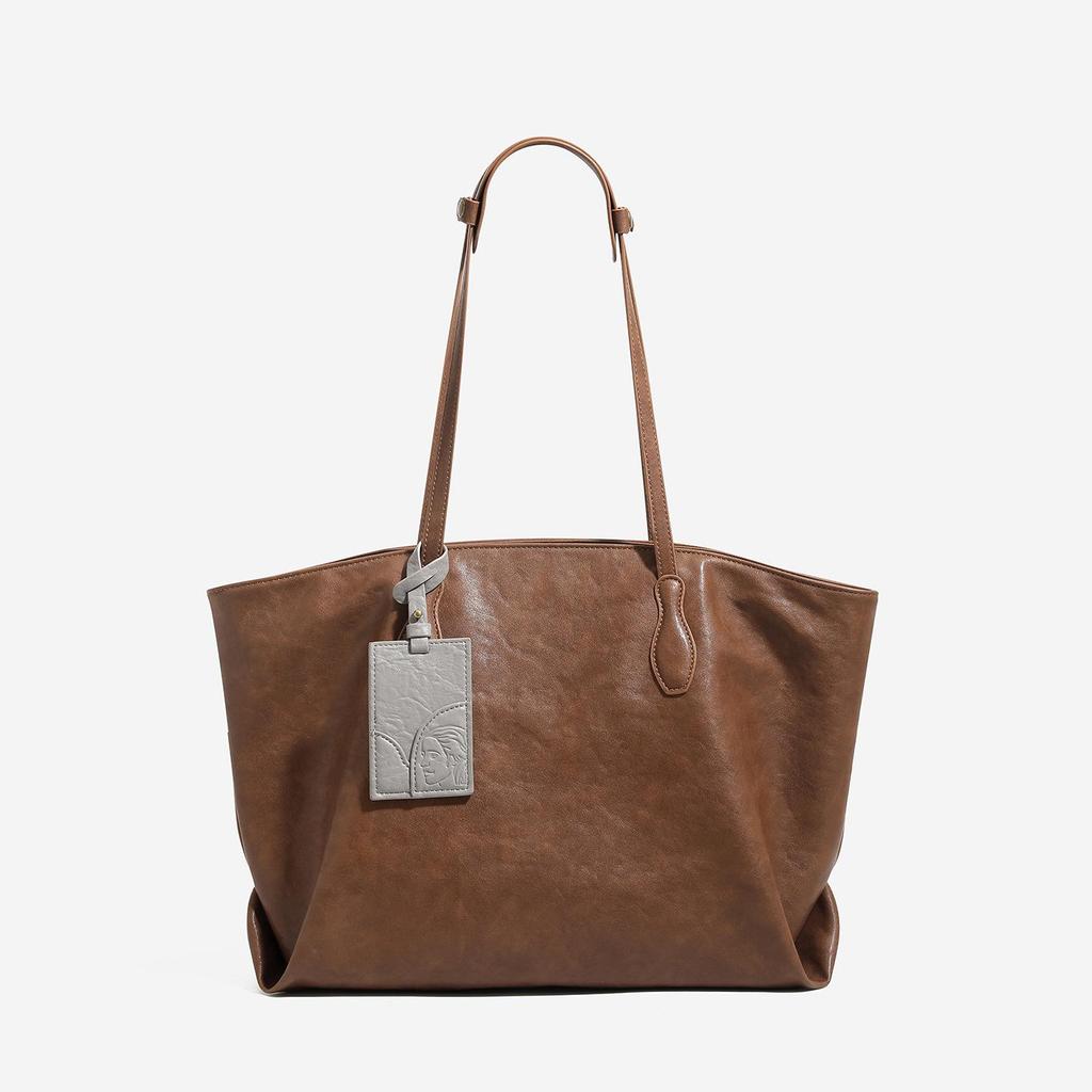 Женская сумка-тоут из натуральной кожи - Большая вместимость, Высокое качество, Сумка на плечо для поездок на работу 2025