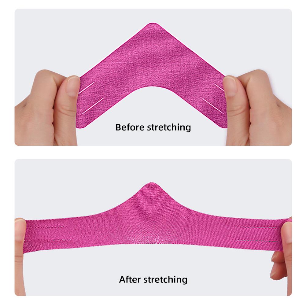 5 шт. предварительно вырезанные V-образные мышечные пластыри многоцелевые баскетбольные фитнес-пластыри для защиты мышц эластичные дышащие спортивные поддерживающие пластыри