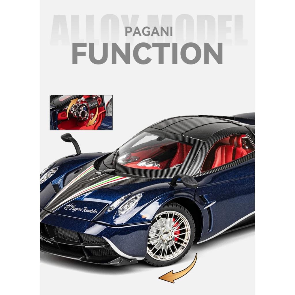 1/18 Pagani Huayra Dinastia Supercar Модель автомобиля из сплава Игрушечная машина Литье под давлением Металлические литьевые звуковые и световые игрушки для детей Транспортное средство