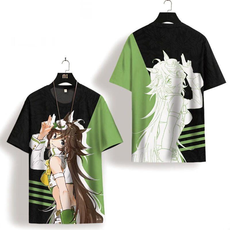 Umamusume Rice Shower Japanese Game Cosplay T-Shirt Popular 3D Print Tee Summer Men Women Harajuku Short Sleeve Cosplay Tops