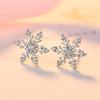 Womens Fashion Elegant Cute Shiny Snowflake Ear Studs Earrings Gift ARI