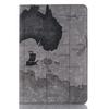 For Samsung Galaxy Tab S9 Wallet Case Map Pattern PU Leather Protective Tablet Cover