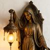 Yousheng Винтажный настенный светильник Русалка Художественный Дом Офис Гостиная Спальня Статуэтка Девы Марии из смолы Настенный бра Декоративный ночник