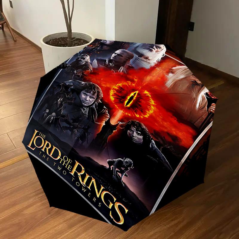 1pc Lord of the Rings Two Towers Folding umbrella automatic open/close, 8-Rib Durable Frame, Compact Folding Design, Ideal Birthday1107L