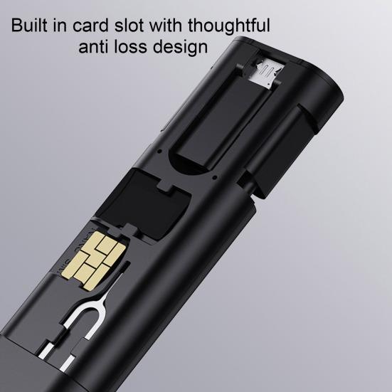 Многофункциональный дорожный комплект адаптеров со встроенным хранилищем кабеля для передачи данных. Адаптеры 6 в 1 для типа