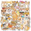 50 Animal Cute Pet Collection Shiba Inu Husky Corgi Suitcase Stickers Waterproof Graffiti Stickers