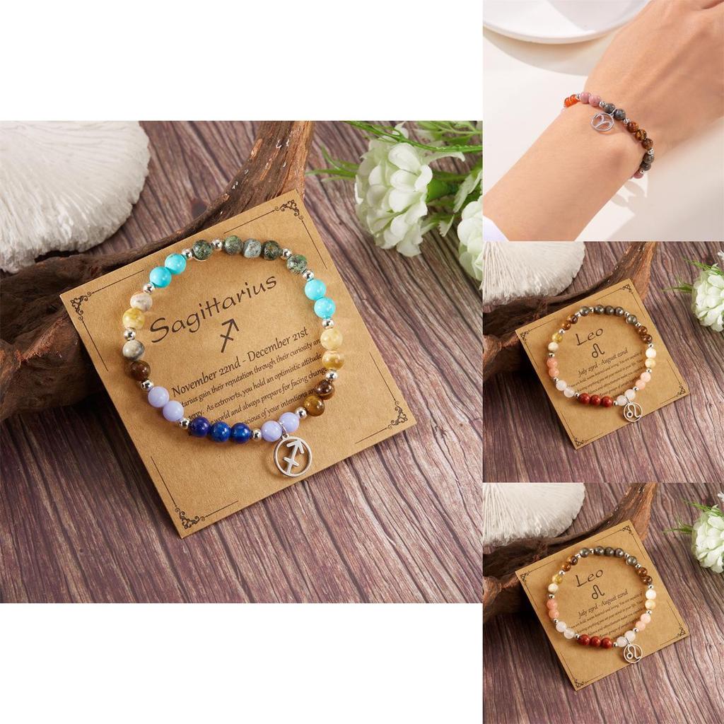 Constellation Stone Jewelry Bracelet For Women With Copper And Glass Beads For Travel