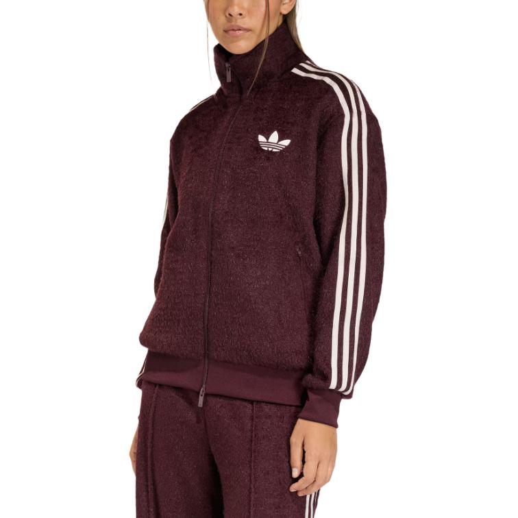 adidas Оригинальная трикотажная куртка Firebird из мохера, удобная, мягкая, приятная к коже, свободного кроя, женская куртка KS0428