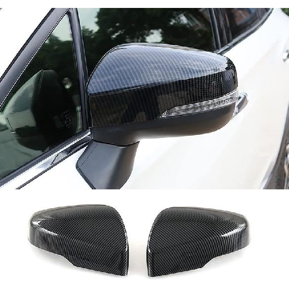Car Accessories Fit For Subaru Crosstrek 2022 2021 2020 2019 2018 Side Door Mirror Cap Trim Cover ( Carbon Fiber Style ) ABS 2 PCS