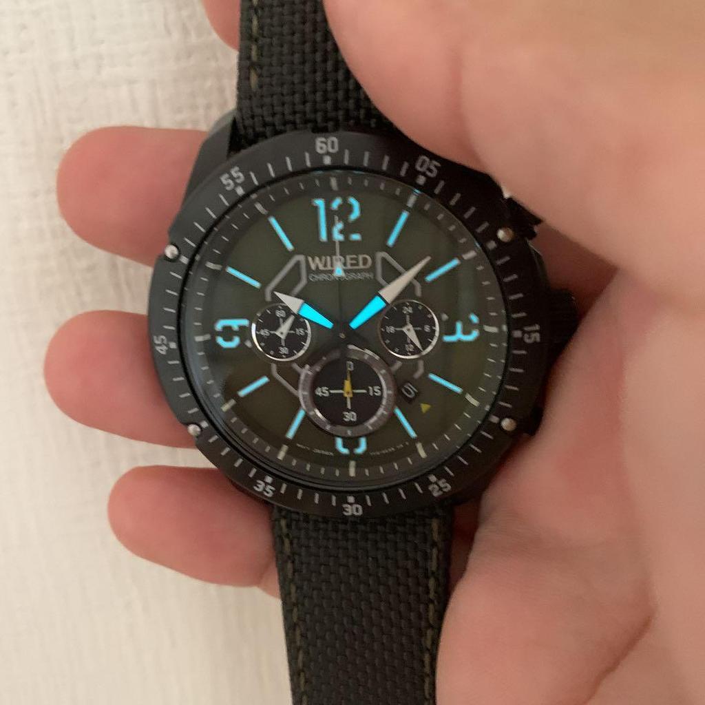 Б/у Seiko Проводной Жесткий Хронограф Военный Новый Неиспользованный Предмет Коллекции