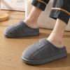 Extra-large 49 Yards Fashion Mens Slippers EVA Cotton Slippers Home Warm Couples Shoes Soft Non Slip Flat Fur Slippers Winter Platform Women Slipper